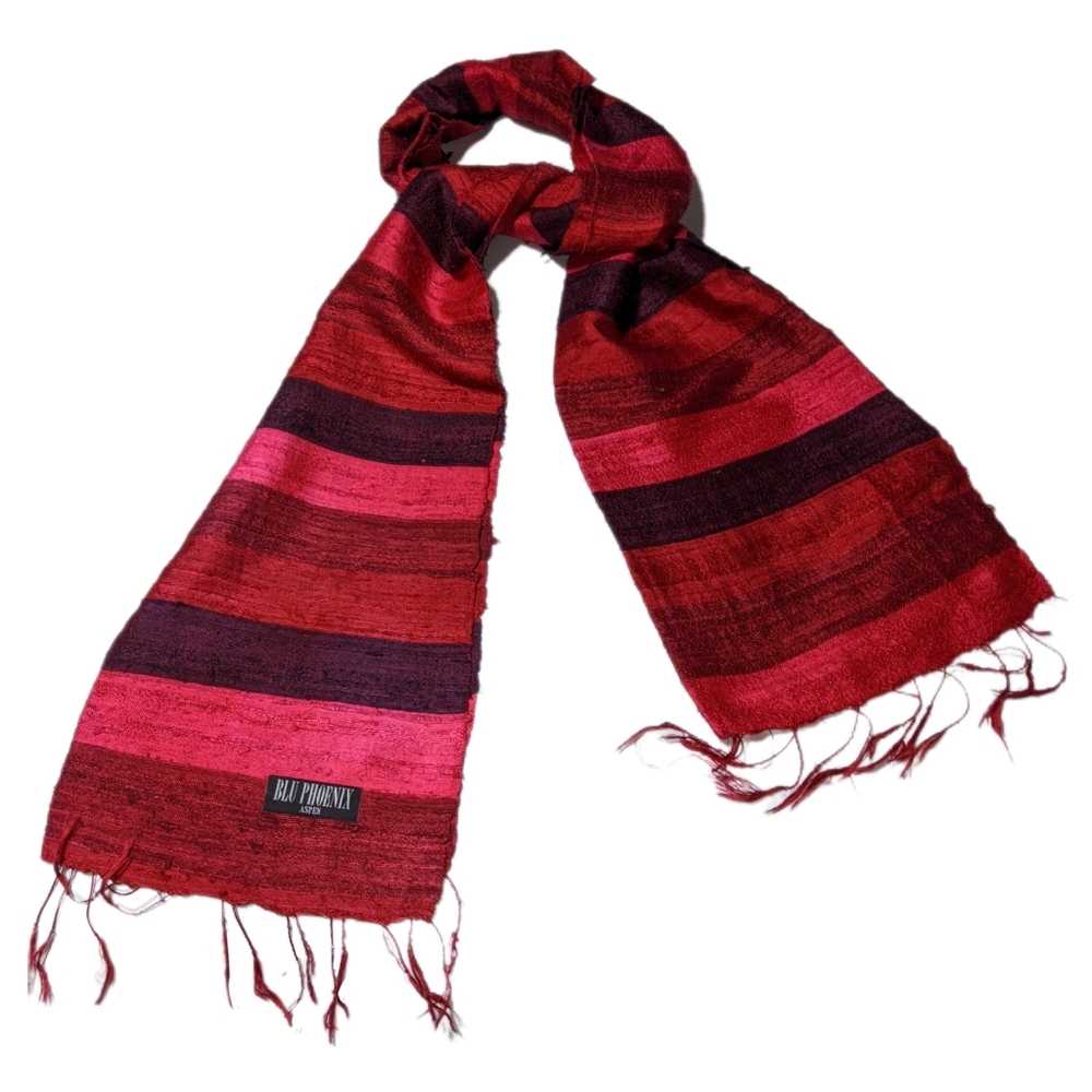 4 Items for $20 (👣4/$20).  Blu Phoenix Aspen Silk Scarf Horizontal Lines